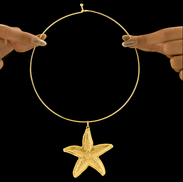 Gold Plated Shining STAR Shape Necklace