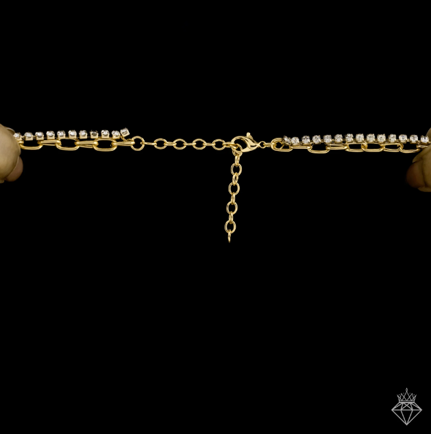 Silver chain With Golden Fish Shape Necklace