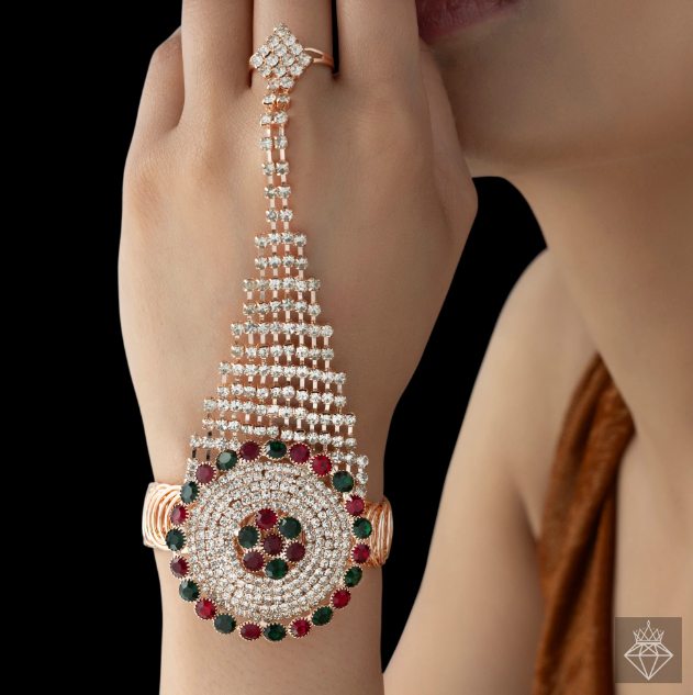 Crystal Bangle Bracelet (Adjustable Size)