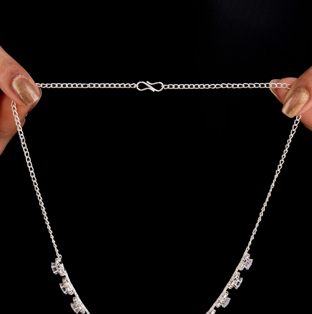Solitaire Necklace Set With Earrings