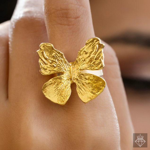 Golden Butterfly Ring (Adjustable Size)