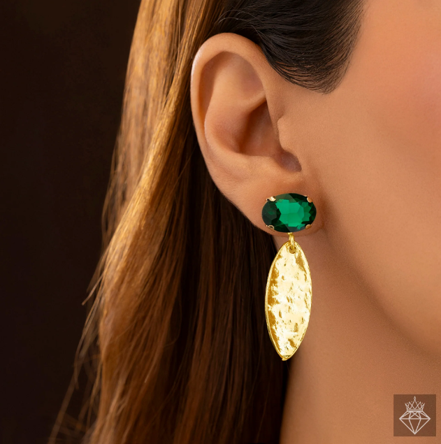 Marquise Emerald  Earrings