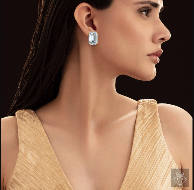 Royal Crystal cool look earrnigs