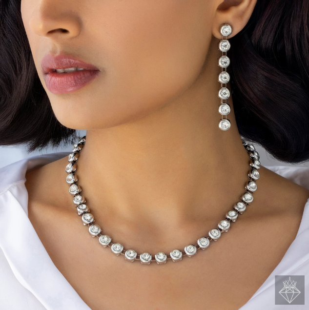 AD Necklace Set With Earrings