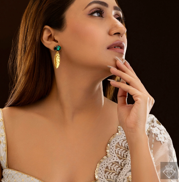 Marquise Emerald  Earrings