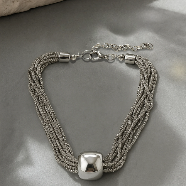 Box Chain silver Necklace