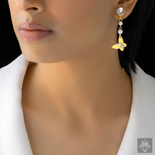 Golden Butterfly style Earrings