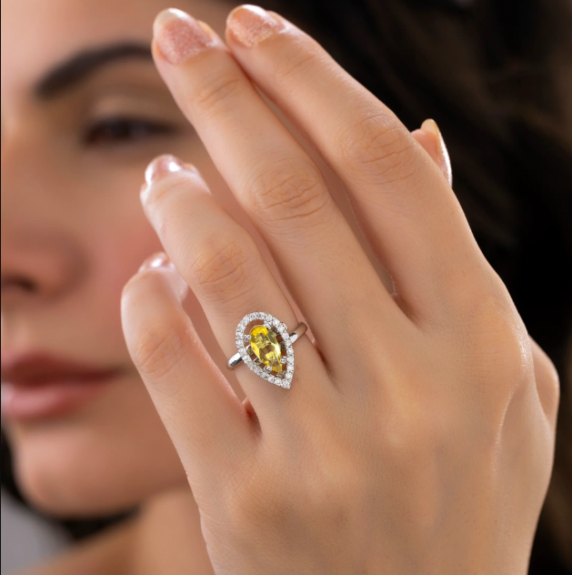 Drop Stone AD Ring (Adjustable Size)