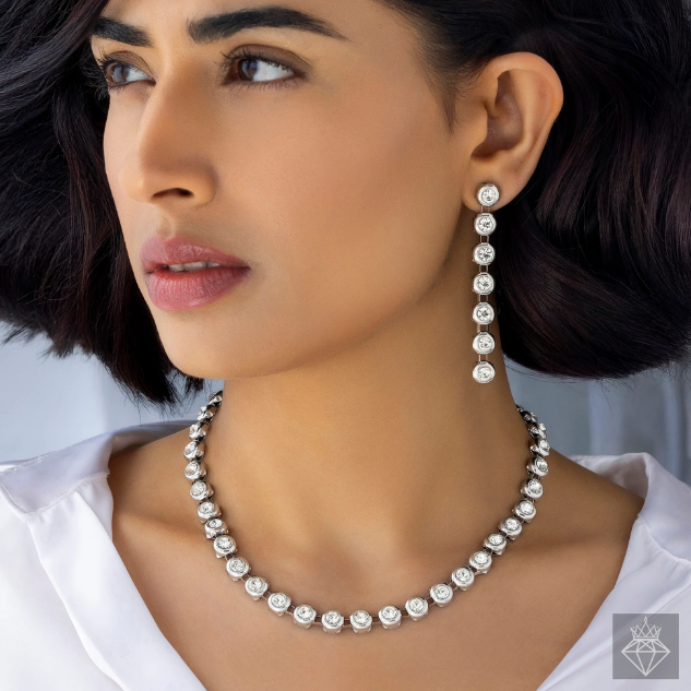AD Necklace Set With Earrings