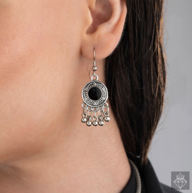 Cool Oxidised Necklace Set With Earrings