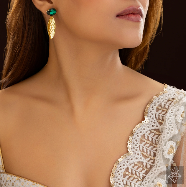 Marquise Emerald  Earrings